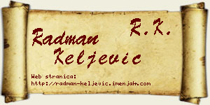 Radman Keljević vizit kartica